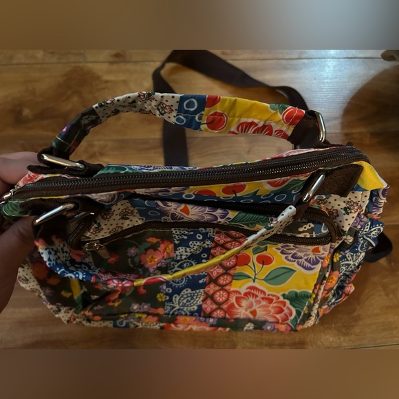 Floral Abstract Pattern Cross-Body/Shoulder Bag - Picture 8 of 9